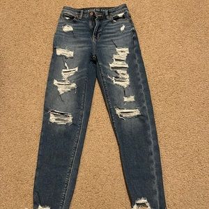 American Eagle Highest Rise Ripped Mom Jean